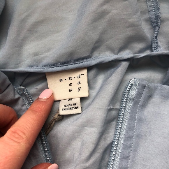 A New Day Sheer Blue Zip Up Jacket NWT M - Picture 5 of 7